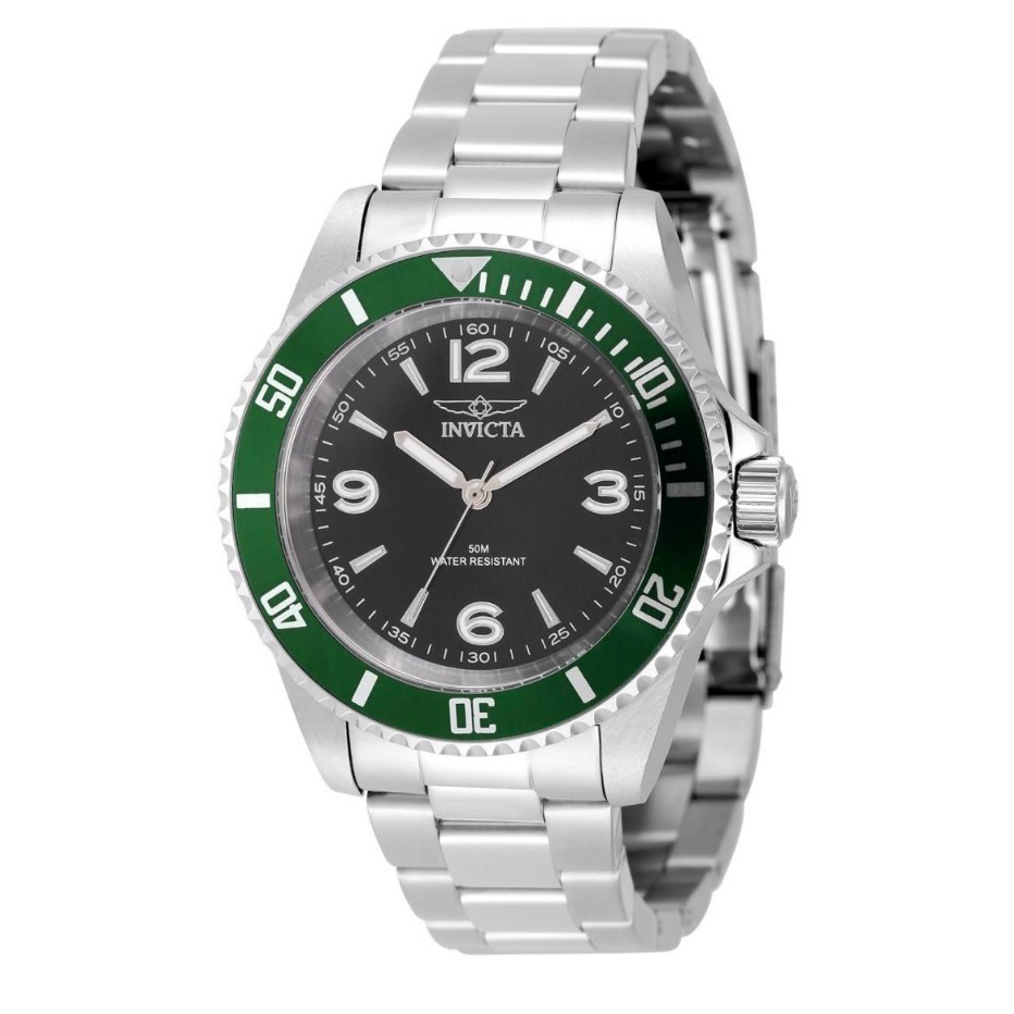 Invicta Green And Silver Timepiece